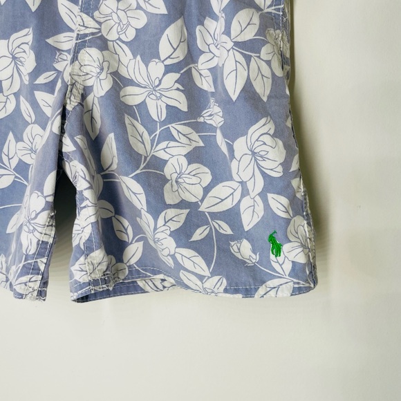 POLO Ralph Lauren 7 Boys Blue Hawaiian Tropical Floral Board Shorts Swim… - Picture 2 of 9